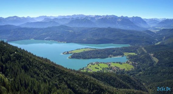 Вальхензее - Walchensee глубокое и большое альпийское озеро